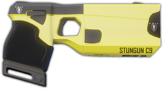 Yellow Coil C9 Stungun issued by LSSD and SAHP