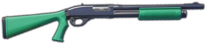 Green Shrewsbury Sentinel less-than-lethal shotgun