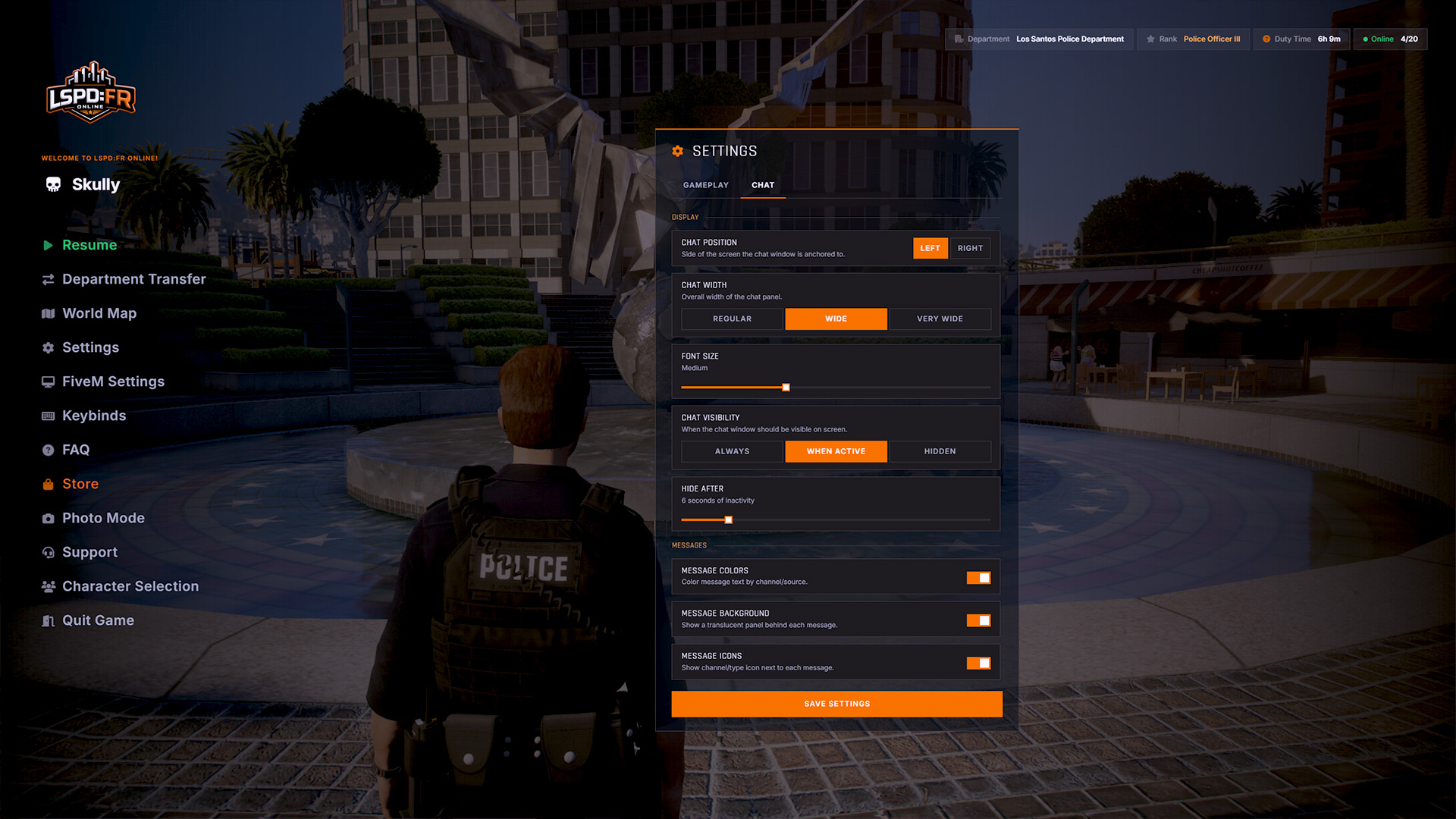 The Pause Menu and Settings