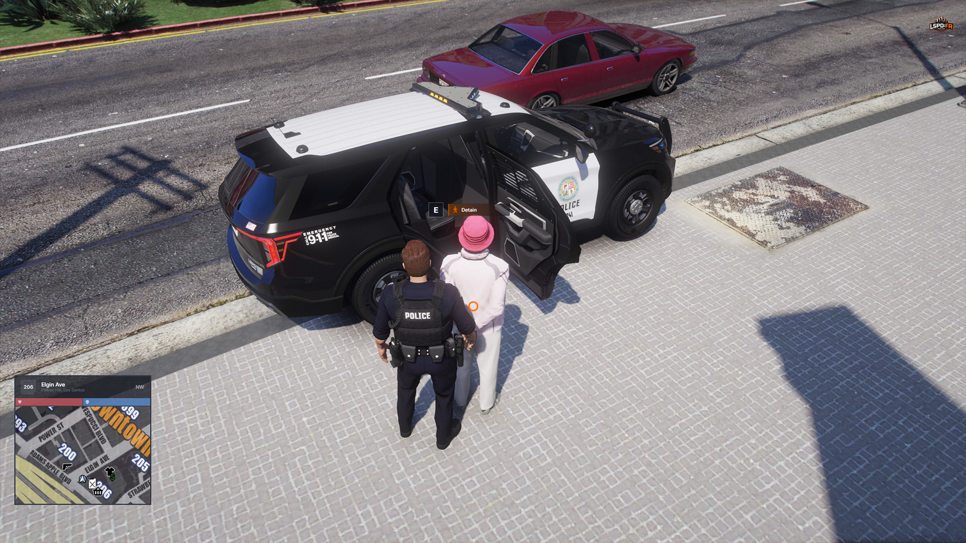 Interacting with the rear seat of a cruiser